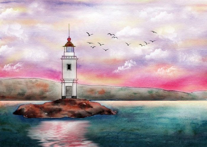 Lighthouse Sea Ocean Beach Sky Nature Coas